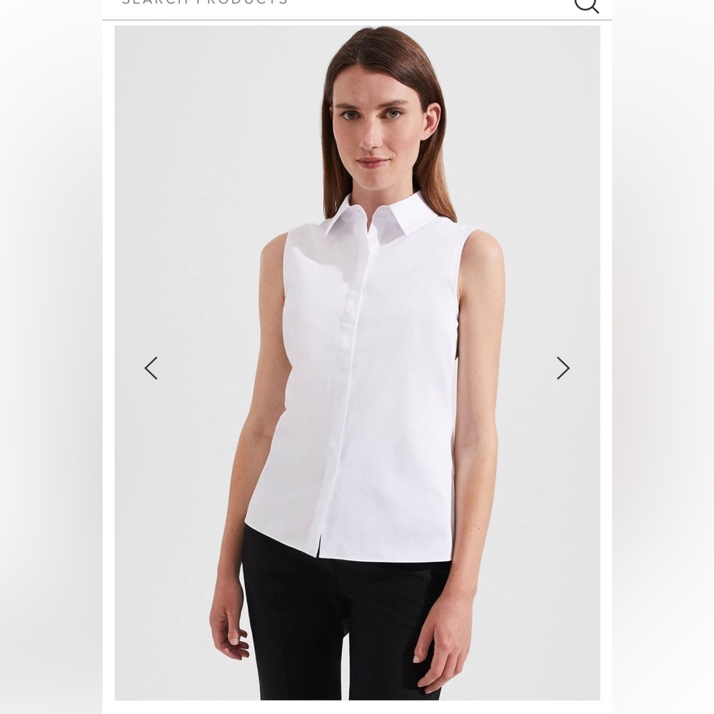 Vic Sleeveless button down shirt from Hobbs of London